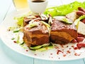 Pork ribs with soy sauce and beer Royalty Free Stock Photo