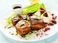 Pork ribs with soy sauce and beer Royalty Free Stock Photo