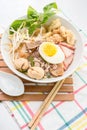 Pork rice noodle soup Royalty Free Stock Photo