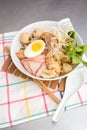 Pork rice noodle soup Royalty Free Stock Photo