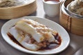 Pork rice sheet dim sim Royalty Free Stock Photo