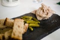 Pork Rillettes with cornichons Royalty Free Stock Photo