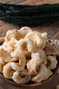 Pork rinds also known as chicharon or chicharrones , kab moo Royalty Free Stock Photo