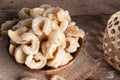 Pork rinds also known as chicharon or chicharrones , kab moo Royalty Free Stock Photo