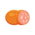 pork sausage icon in flat style Royalty Free Stock Photo