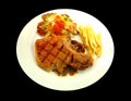 Pork shop steak isolated Royalty Free Stock Photo