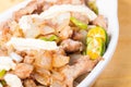 Pork sisig a popular delicacy in the philippines Royalty Free Stock Photo