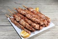 Pork skewers Royalty Free Stock Photo