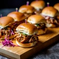 Pork Sliders with Pulled Meat. Generative AI