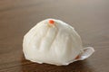 Pork steamed bun close up Royalty Free Stock Photo