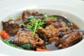 Pork stewed or pork stewed in gravy Royalty Free Stock Photo