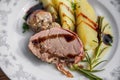 Pork tenderloin,potato and balsamico.