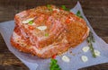 Pork tenderloin prepared with spice and herb Royalty Free Stock Photo