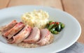 Pork tenderloin wrapped in bacon Royalty Free Stock Photo