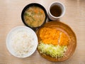 Pork Tonkatsu set - Japanese food Royalty Free Stock Photo