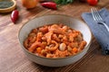 pork tripe in tomato sauce and beans