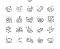 Pork Well-crafted Pixel Perfect Vector Thin Line Icons 30 2x Grid for Web Graphics and Apps.