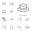 porkpie icon. hats icons universal set for web and mobile Royalty Free Stock Photo