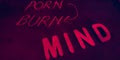 porn burn mind note displayed on pink colour abstract background Royalty Free Stock Photo