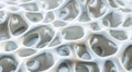 Porous surface. An intricate abstract 3D honeycomb structure showcasing complex organic patterns and modern design