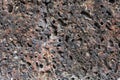 Porous volcanic rock wall, old stone background Royalty Free Stock Photo