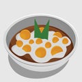 Porridge or candil porridge illustration, Traditional Food for Iftar Flat Vector design