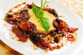 Porridge kus-kus with beef and raisin Royalty Free Stock Photo