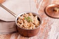 Porridge in a saucepan Royalty Free Stock Photo