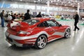 The Porsche 911 car in Crocus Expo 2012 Royalty Free Stock Photo
