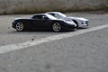 Porsche Carrera GT & Mercedes Benz SLS AMG diecast models Royalty Free Stock Photo