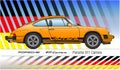 Porsche 911 Carrera sport car, vintage and classic car, silhouette