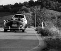 PORSCHE CARRERERA PRE A SPEEDSTER 1955 in coppa nuvolari old racing car Royalty Free Stock Photo