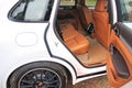 Kiev, Ukraine; March 3; Porsche Cayenne. Rear car seat Royalty Free Stock Photo