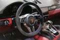 Porsche Cayenne Turbo S - Modern Car Interior Concept For Automobile And Technology. Porsche Cayenne S Diesel II 958. Royalty Free Stock Photo