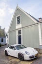 Porsche Cayman S in Front Of And Old Wooden House At Broek In Waterland 2018