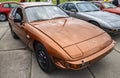 Porsche 944 classic car parked up on display at at the exhibition of retro cars