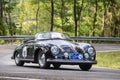 Porsche 356 engaged in a regularity competition during the Gran Premio Nuvolari