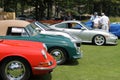 Porsche line up Royalty Free Stock Photo