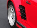 Porsche rear wheel closeup Royalty Free Stock Photo