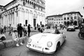 A Porsche 356 1500 Speedster, driven by Wolfgang and Ferdinand Porsche, takes part to the 1000 Miglia