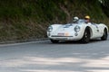 PORSCHE 550 SPYDER RS 1955 1 on an old racing car in rally Mille Miglia 2017 Royalty Free Stock Photo