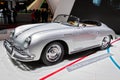 Porsche 356 A 1600 Super Speedster classic sports car showcased at the Paris Motor Show. Paris, France - October 2, 2018 Royalty Free Stock Photo