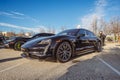 Porsche Taycan on display during Supercar Sunday car event