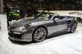 Porsche 991 Turbo Cabriolet GTSport 1 sports car by Techart at the 89th Geneva International Motor Show. Geneva, Switzerland -