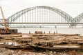 Port activities on Ayeyarwaddy river,Myanmar. Royalty Free Stock Photo