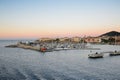 The port of Ajaccio at sunrise Royalty Free Stock Photo