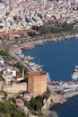 Port Alanya and tower Royalty Free Stock Photo