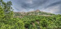 Castle Santa Barbara, Port of Alicante starting point of the Volvo Ocean Race Royalty Free Stock Photo