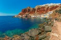 Port Amoudi of Oia or Ia, Santorini, Greece Royalty Free Stock Photo