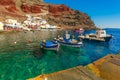 Port Amoudi of Oia or Ia, Santorini, Greece Royalty Free Stock Photo